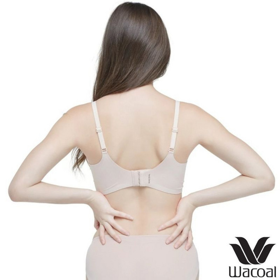 Wacoal ชุดชั้นไร้โครง เสริมฟองน้ำ Smart Size รุ่น WB3Y32/WB3232 สีเบจ (แพ็ก 2 ชิ้น)