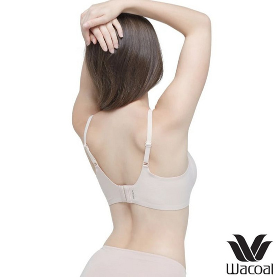 Wacoal ชุดชั้นไร้โครง เสริมฟองน้ำ Smart Size รุ่น WB3Y32/WB3232 สีเบจ (แพ็ก 2 ชิ้น)