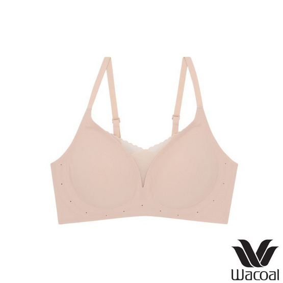 Wacoal ชุดชั้นไร้โครง เสริมฟองน้ำ Smart Size รุ่น WB3Y32/WB3232 สีเบจ (แพ็ก 2 ชิ้น)