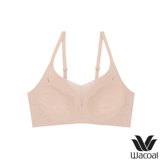 Wacoal ชุดชั้นไร้โครง เสริมฟองน้ำ Smart Size รุ่น WB3Y32/WB3232 สีเบจ (แพ็ก 2 ชิ้น)