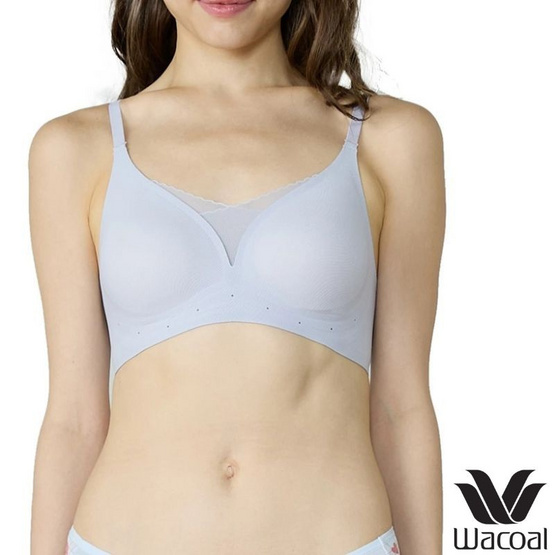 Wacoal ชุดชั้นไร้โครง เสริมฟองน้ำ Smart Size รุ่น WB3Y32/WB3232 สีน้ำตาลชมพู-ม่วง (แพ็ก 2 ชิ้น)