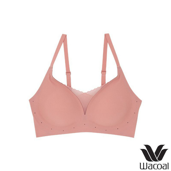 Wacoal ชุดชั้นไร้โครง เสริมฟองน้ำ Smart Size รุ่น WB3Y32/WB3232 สีน้ำตาลชมพู-ม่วง (แพ็ก 2 ชิ้น)