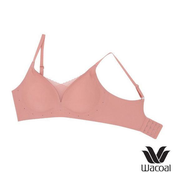 Wacoal ชุดชั้นไร้โครง เสริมฟองน้ำ Smart Size รุ่น WB3Y32/WB3232 สีน้ำตาลชมพู-ม่วง (แพ็ก 2 ชิ้น)