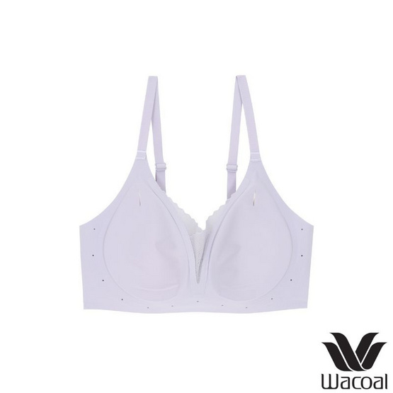 Wacoal ชุดชั้นไร้โครง เสริมฟองน้ำ Smart Size รุ่น WB3Y32/WB3232 สีน้ำตาลชมพู-ม่วง (แพ็ก 2 ชิ้น)