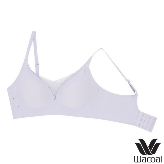 Wacoal ชุดชั้นไร้โครง เสริมฟองน้ำ Smart Size รุ่น WB3Y32/WB3232 สีน้ำตาลชมพู-ม่วง (แพ็ก 2 ชิ้น)
