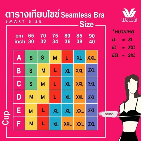 Wacoal ชุดชั้นในสวมหัว ไร้โครง ไร้ตะเข็บ Seamless Bra รุ่น WH9C24