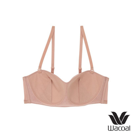 Wacoal ชุดชั้นในไร้โครง (เกาะอก/สลับสายบ่า)Surprise Wireless Top Bra รุ่น WB9V09 สีเนื้ออมชมพู