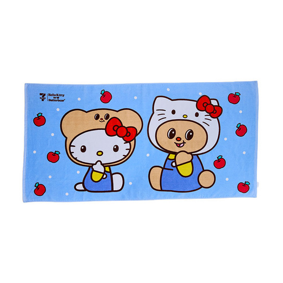 ผ้าขนหนูเช็ดตัว Hello Kitty X Butterbear ขนาด 27x54 นิ้ว
