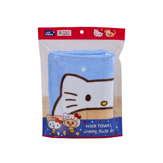 ผ้าขนหนูเช็ดผม Hello Kitty X Butterbear ขนาด 15x30 นิ้ว