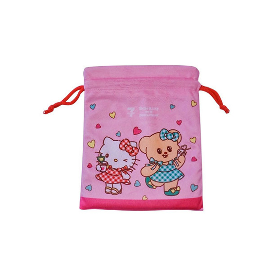 กระเป๋าผ้าหูรูด Hello Kitty X Butterbear