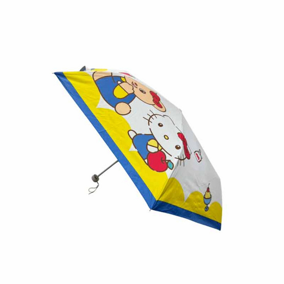 ร่มสั้นพับได้ Hello Kitty X Butterbear ขนาด 20 นิ้ว 3 ตอน กันยูวี พร้อมปลอกใส่ร่ม