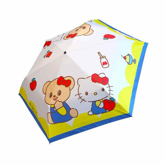 ร่มสั้นพับได้ Hello Kitty X Butterbear ขนาด 20 นิ้ว 3 ตอน กันยูวี พร้อมปลอกใส่ร่ม