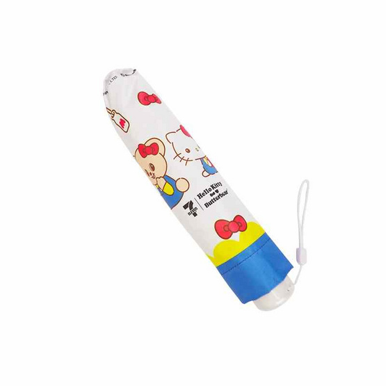 ร่มสั้นพับได้ Hello Kitty X Butterbear ขนาด 20 นิ้ว 3 ตอน กันยูวี พร้อมปลอกใส่ร่ม