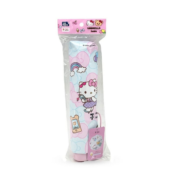 ร่มสั้นพับได้ Hello Kitty X Butterbear 20นิ้ว 3ตอน กันยูวี พร้อมปลอก ลายโบว์