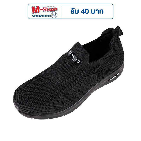 รองเท้าผ้าใบผู้ชาย CHARLED รุ่น RU0708 สีดำ