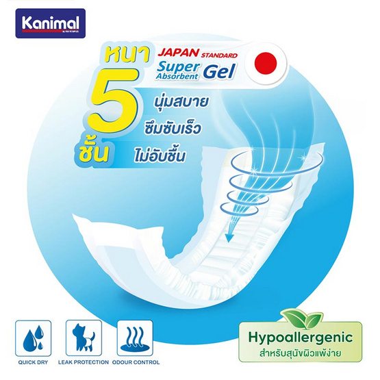 Kanimal Male Wraps โอบิรัดเอว ผ้าอ้อมสุนัขเพศผู้