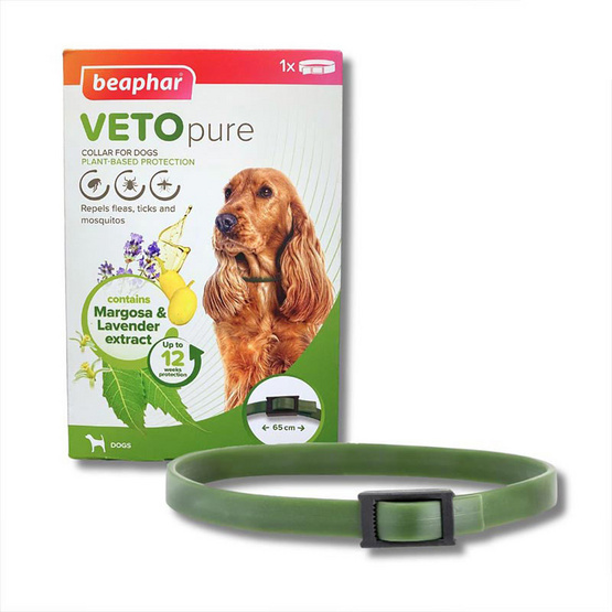Beaphar Veto Pure ปลอกคอไล่ยุงและแมลง สำหรับสุนัข 65 ซม.