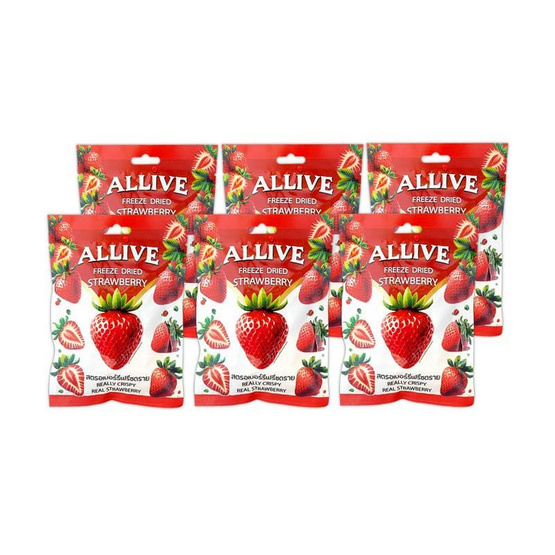 ออลลิฟ สตรอเบอร์รี่ฟรีซดราย 14 กรัม (แพ็ก 6 ชิ้น)