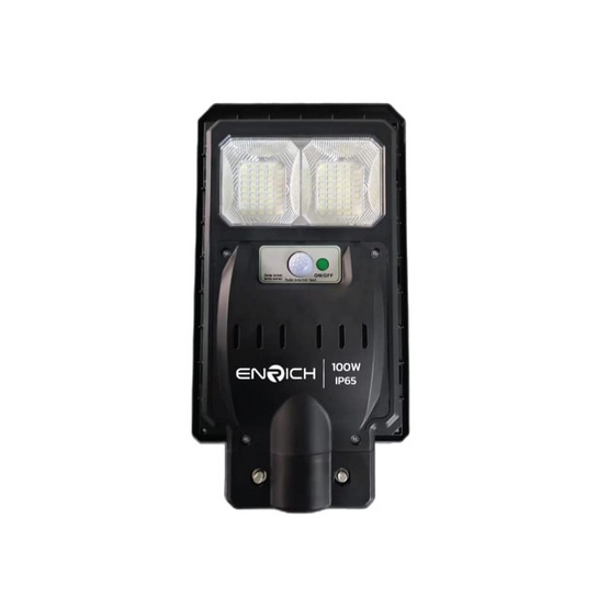 ENRICH โคมไฟถนนโซล่าเซลล์ LED 100W รุ่น SUNLIGHT แสงขาว