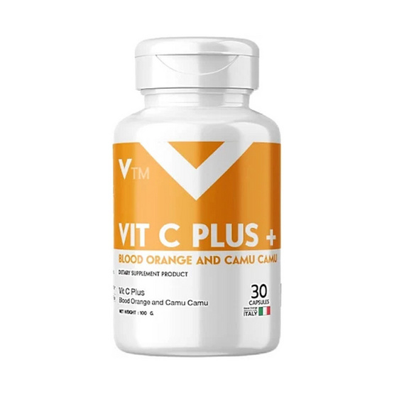 VTM Vit C Plus สารสกัดส้มสีเลือดและคามู คามู บรรจุ 30 แคปซูล