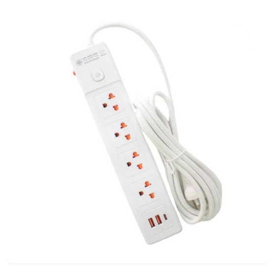 Sheepola ปลั๊กไฟยาว 4 ช่อง 1 สวิตช์ พร้อมUSB ยาว 3 เมตร รุ่น SP-PS02301 Sheepola ปลั๊กไฟยาว 4 ช่อง 1 สวิตช์ พร้อมUSB ยาว 3 เมตร รุ่น SP-PS02301