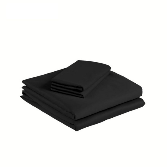 Home Best ชุดผ้าปูที่นอน ครบชุด รุ่น Monomi สีดำ