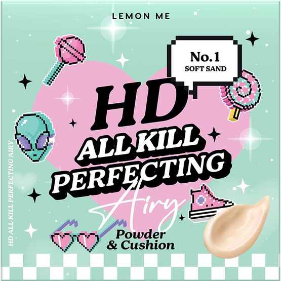 Lemon Me แป้ง&คุชชั่น HD All Kill Perfecting Airy Powder&Cushion 14.5 กรัม