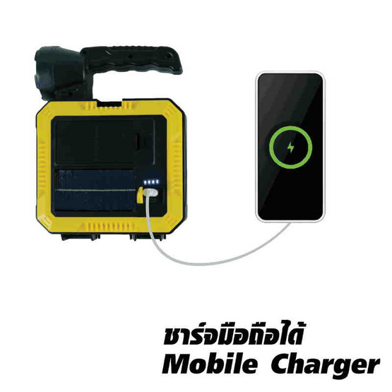 SHINING ไฟสปอตไลท์ LED Solar Floodlight+Toolkit 50W (ฟรีเครื่องมือช่าง)