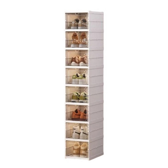 TS Modern Living กล่องวางรองเท้า 8 ชั้น ฝาใสสีขาว TS Modern Living กล่องวางรองเท้า 8 ชั้น ฝาใสสีขาว
