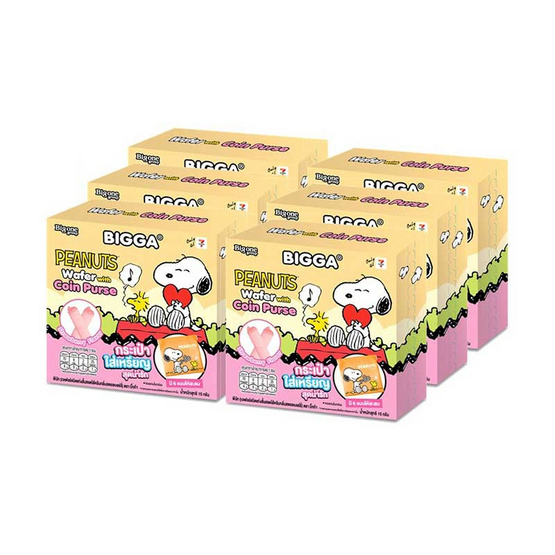 บิ๊กก้า เวเฟอร์สตรอว์เบอร์รี่ พร้อมกระเป๋าเหรียญ Peanuts Snoopy คละลาย 15 กรัม (แพ็ก 6 ชิ้น) บิ๊กก้า เวเฟอร์สตรอว์เบอร์รี่ พร้อมกระเป๋าเหรียญ Peanuts Snoopy คละลาย 15 กรัม (แพ็ก 6 ชิ้น)