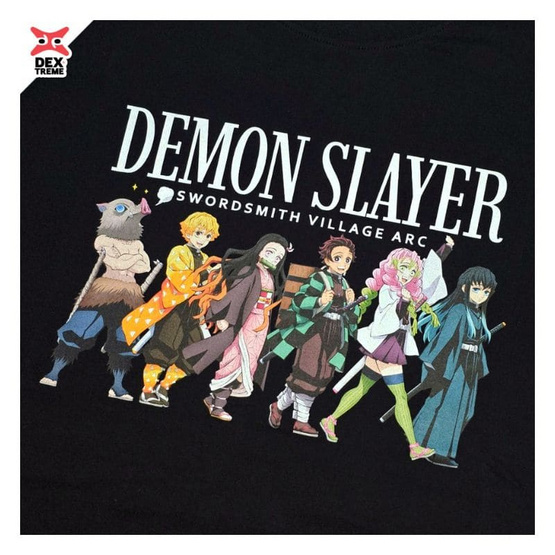 DEXTREME เสื้อยืด ดาบพิฆาตอสูร Demon Slayer (Season 3) สกรีน Demon Slayer สีดำ