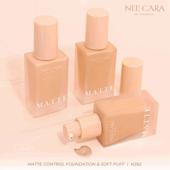 Nee Cara รองพื้น Matte Control Foundation & Soft Puff 30 กรัม