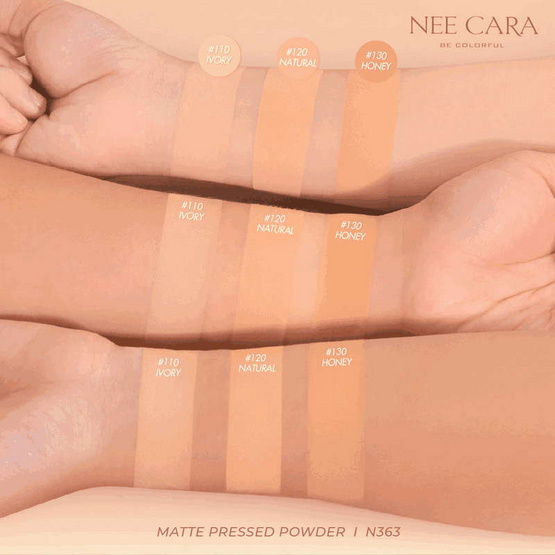 Nee Cara แป้งผสมรองพื้น Matte Pressed Powder 10 กรัม