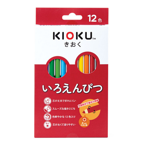 KIOKU ดินสอสีไม้ แท่งยาว 12 สี KIOKU ดินสอสีไม้ แท่งยาว 12 สี