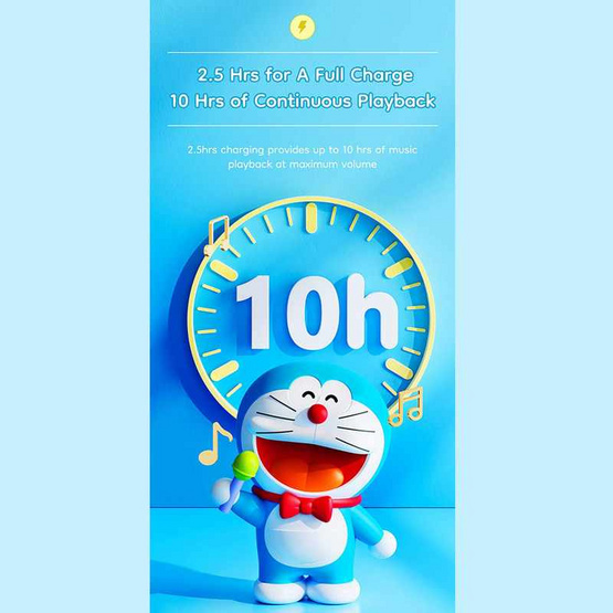 Rock ลำโพงบลูทูธ Doraemon Mic King Speaker