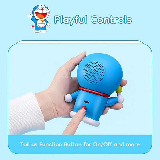 Rock ลำโพงบลูทูธ Doraemon Mic King Speaker