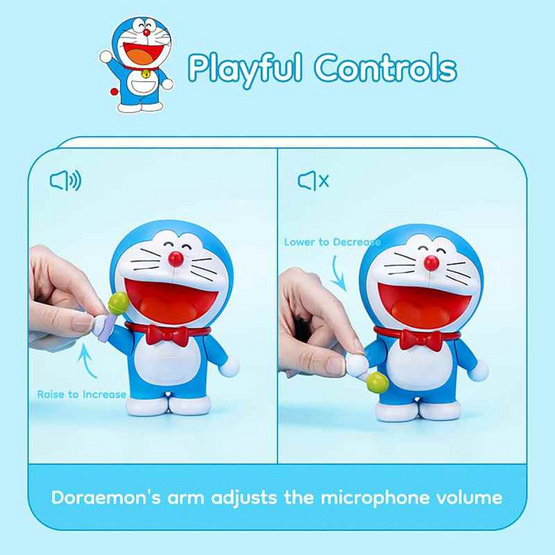 Rock ลำโพงบลูทูธ Doraemon Mic King Speaker