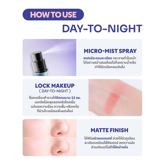 Merrezca สเปรย์ล็อคเมคอัพ Day-to-Night Makeup Fixing Spray 50 มล.