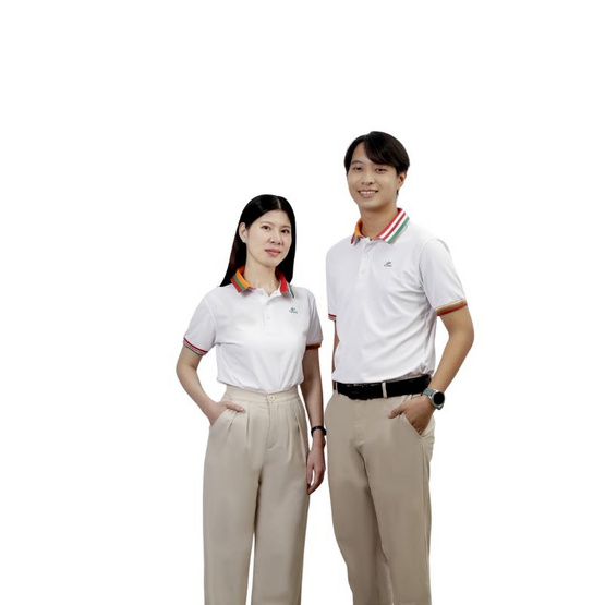 CP ALL เสื้อโปโลหญิง Upcycling สีขาว
