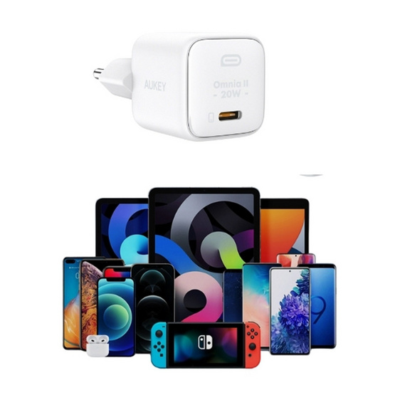 Aukey หัวชาร์จ 20W รุ่น PA-B1T Aukey หัวชาร์จ 20W รุ่น PA-B1T