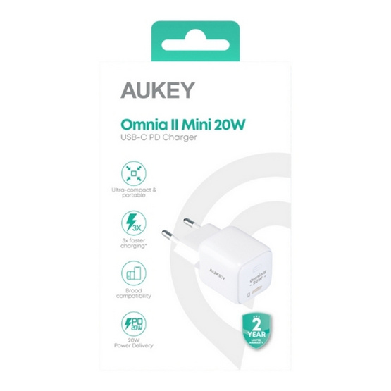 Aukey หัวชาร์จ 20W รุ่น PA-B1T Aukey หัวชาร์จ 20W รุ่น PA-B1T