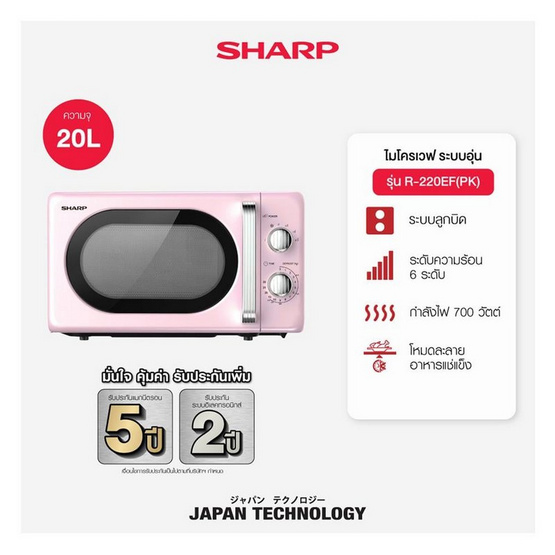 Sharp ไมโครเวฟ  รุ่น R-220EF