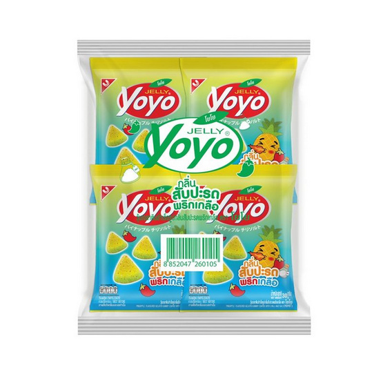 โยโย่ เยลลี่กลิ่นสัปปะรดพริกเกลือ 30 กรัม (แพ็ก 12 ชิ้น) โยโย่ เยลลี่กลิ่นสัปปะรดพริกเกลือ 30 กรัม (แพ็ก 12 ชิ้น)