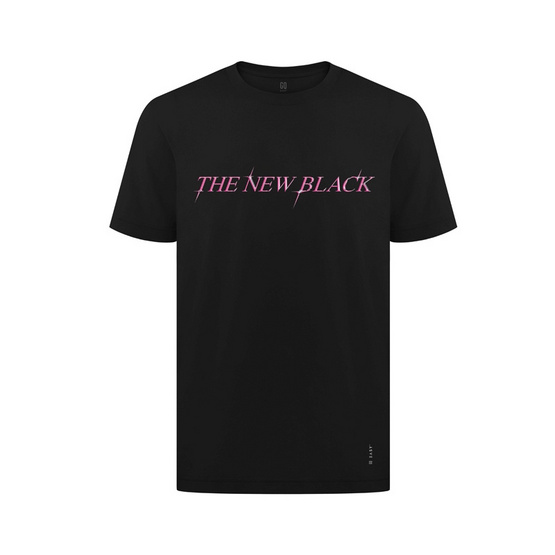 GQ EASY เสื้อยืดทรงปกติ ลาย The new black สีดำ