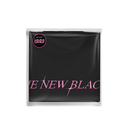 GQ EASY เสื้อยืดทรงปกติ ลาย The new black สีดำ