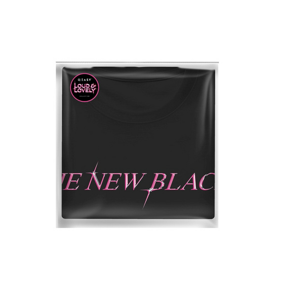 GQ EASY เสื้อยืดทรงปกติ ลาย The new black สีดำ