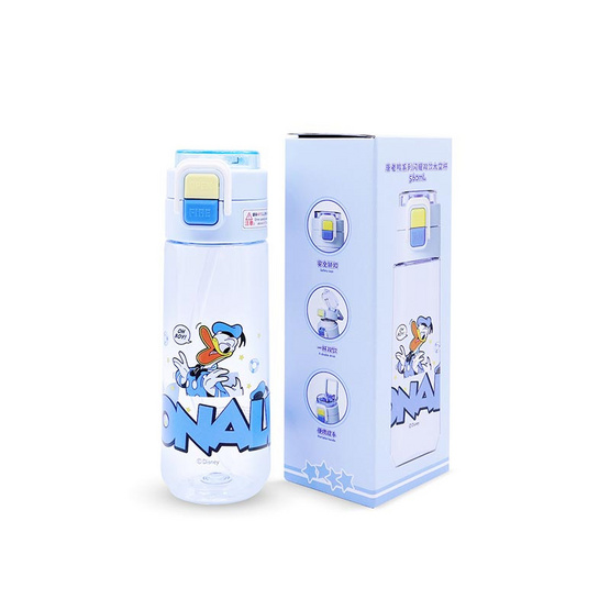 X&W กระบอกน้ำพลาสติกไตรตัน 560 มล. ลายโดนัลด์ ดั๊ก ลิขสิทธิ์แท้
