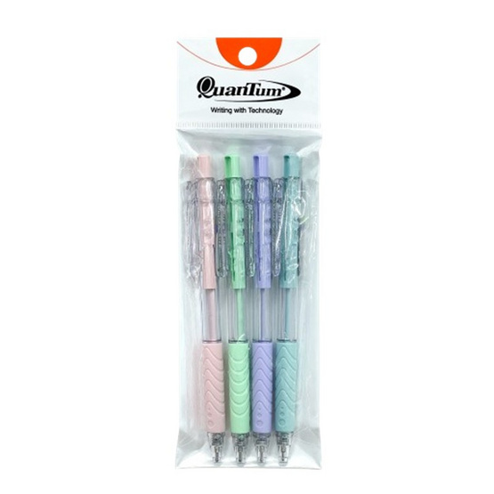 Quantum ปากกาลูกลื่นเจลลูลอยด์ M5 เอ็กซ์ตรีม 0.5 มม. ด้ามคละสี แพ็ก 4 (4 แพ็ก 16 ด้าม)