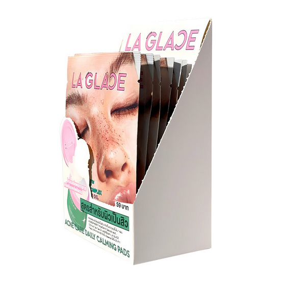 La Glace โทนเนอร์แพด Acne Care Daily Calming Pads 8 มล. (แพ็ก 6 ซอง)