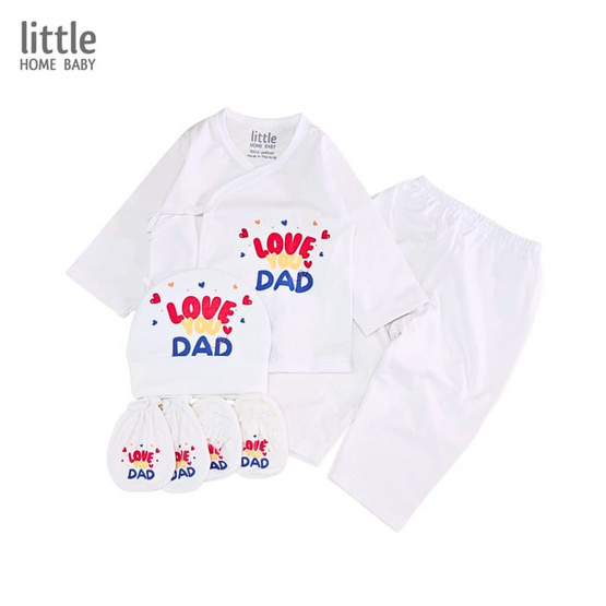 Little Home Baby ชุดเด็กแรกเกิด 5ชิ้น แขนยาว (0-3 เดือน) ลาย Love you dad